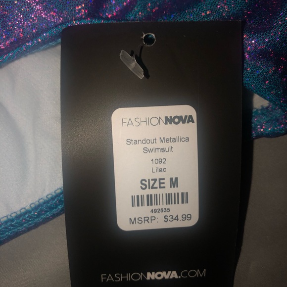Fashion Nova shimmer swimsuit - Picture 2 of 8
